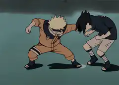 Naruto and Sasuke fight