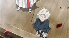 Tetsusaia tied up watching butterfly