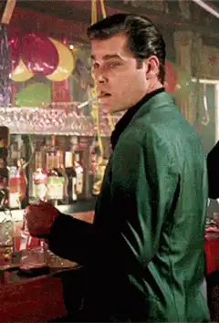 Ray Liotta looking surprised at a bar