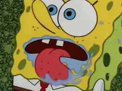 Spongebob drooling