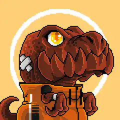 pixel art dinosaur in pot