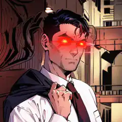 Superman laser eyes animation