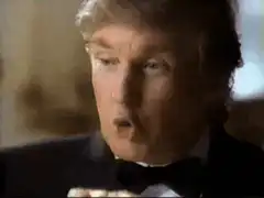 Donald Trump eating pizza