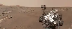 Mars rover camera mast tilts
