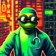 Pepe the Frog Doctor Laser Eyes