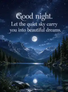 Good night beautiful dreams night sky