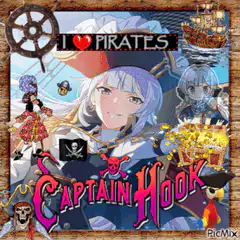 Captain Hook anime collage