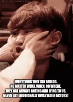 Hands on face actor meme