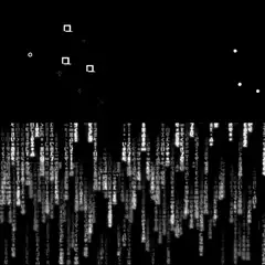 Matrix digital rain with cursor
