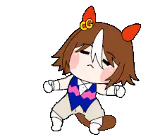 Chibi horse girl dancing
