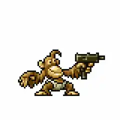 Donkey Kong pixel art gun animation