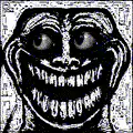 Trollface laughing maniacally
