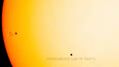 Earth transiting the Sun