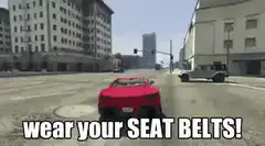 GTA V car crash seat belt fail