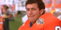 Adam Sandler in Billy Madison football uniform