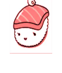 Cute kawaii sushi character changing colors