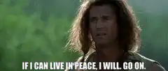If I can live in peace, I will go on