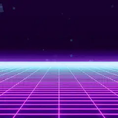 Synthwave Grid Landscape