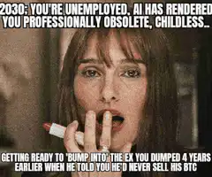 Unemployed Woman Smoking Meme