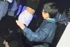 Kid dancing at a party