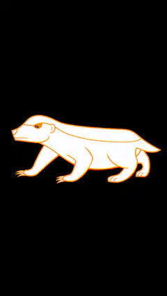 White weasel walking animation