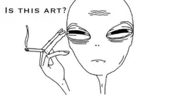 Alien smoking is this art