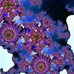 Colorful fractal zoom animation