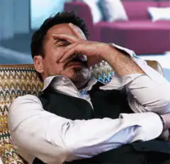 Robert Downey Jr. facepalm