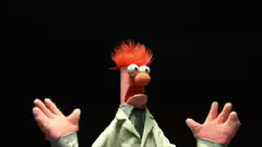 Beaker shrugging with hands up