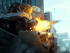Pacific Rim Jaeger firing cannons