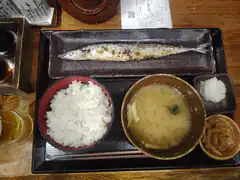 Japanese grilled fish meal set