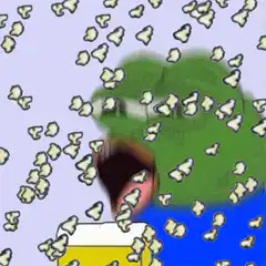 Pepe eating popcorn