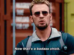 Chris Evans says badass chick