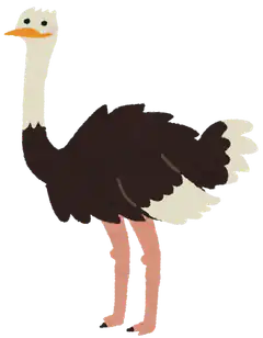 cartoon ostrich standing