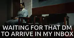 Man waiting for DM in inbox
