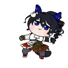 chibi cat girl dancing