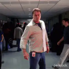 Ron Burgundy reaches out hand