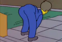 Man in blue suit bowing
