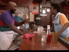 Chris Rock and Eddie Murphy in a diner