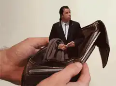 John Travolta in a wallet