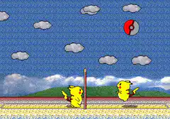 pixel art pikachu volleyball