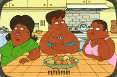 Three women nodding and saying mmhmm