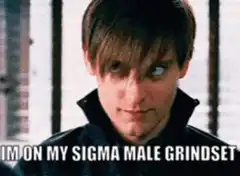 Tobey Maguire Sigma Male Grindset