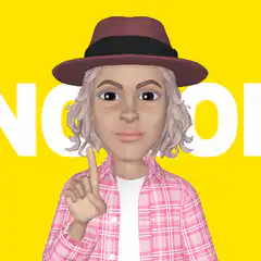 Bitmoji woman holding up finger
