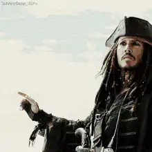 Jack Sparrow pointing finger