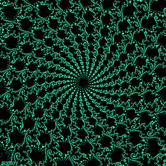 Green fractal zoom animation