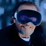 Man in VR headset smiling