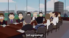 South Park boardroom all agreeing
