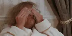 Woman and man crying with money
