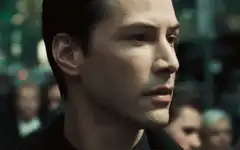 Neo puts on sunglasses
